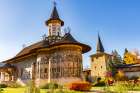 Romania, Transylvania, Bucovina. 16th century painted Eastern Orthodox. Sucevita Monastery. Art Print